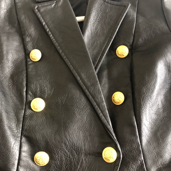 ๐ New Missguided Faux Leather Jacket with Stunning Design & Buttons ๐ - Picture 5 of 10